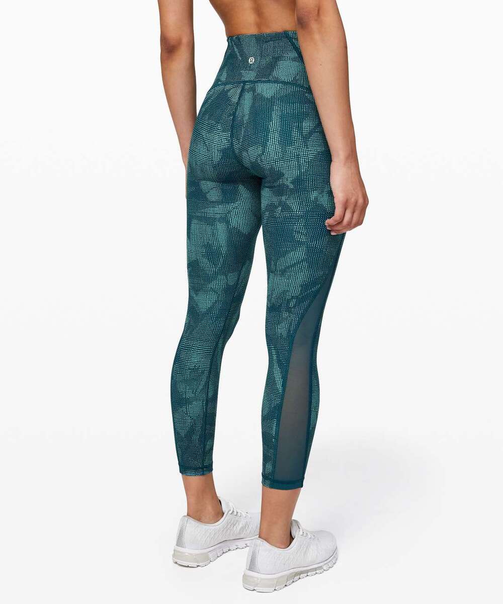 Lululemon Train Times Pant 25" Green Full-On Luxtreme Size 2